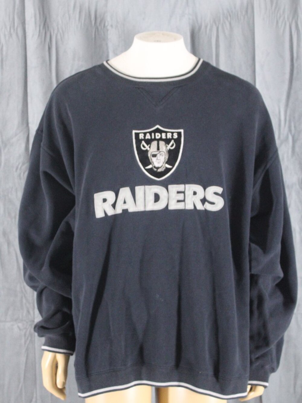 Oakland Raiders Sweater (VTG) - Crested Logo by Reebok - Men's 2XL